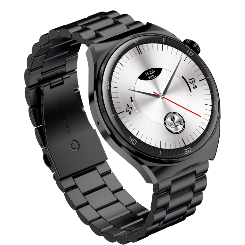 Garett pametna ura V12, črno jeklo