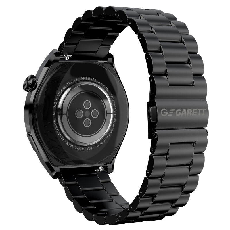 Garett pametna ura V12, črno jeklo