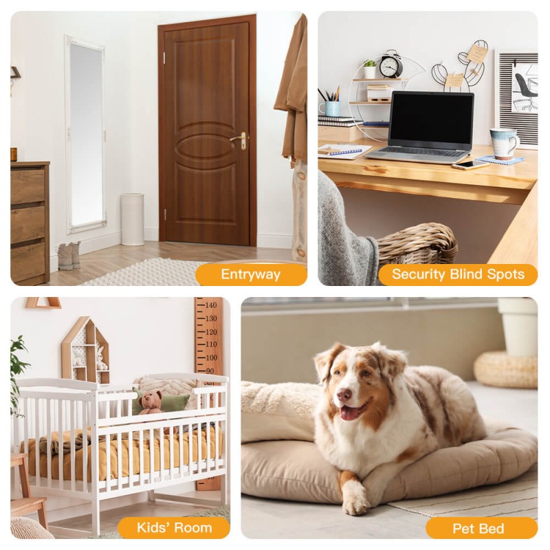 P3TT 3MP UHD Notranja kamera z dvema objektivoma, vrtenjem in nagibanjem, 2,4 GHz in 5 GHz, dvopasovna WiFi