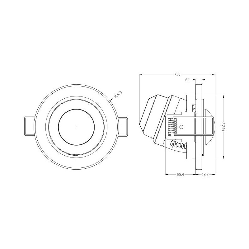 360° nastavljiv PIR senzor gibanja
