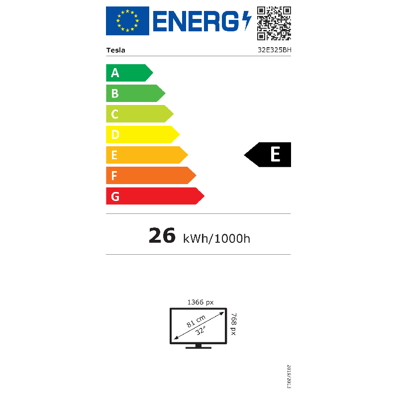 LED TV Tesla 32E325BH, HD televizor