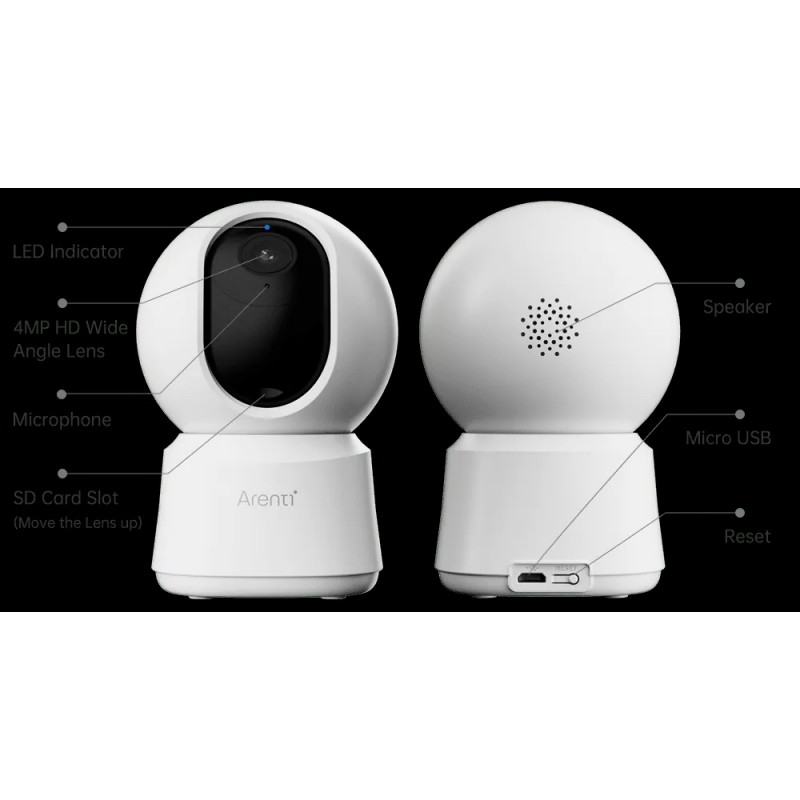 P2F nadzorna kamera, notranja,5MP UHD, 2,4 in 5,8GHz, Arenti
