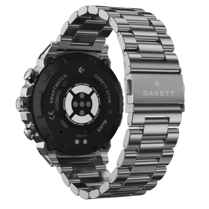 Pametna ura ATOM, srebrno jeklo