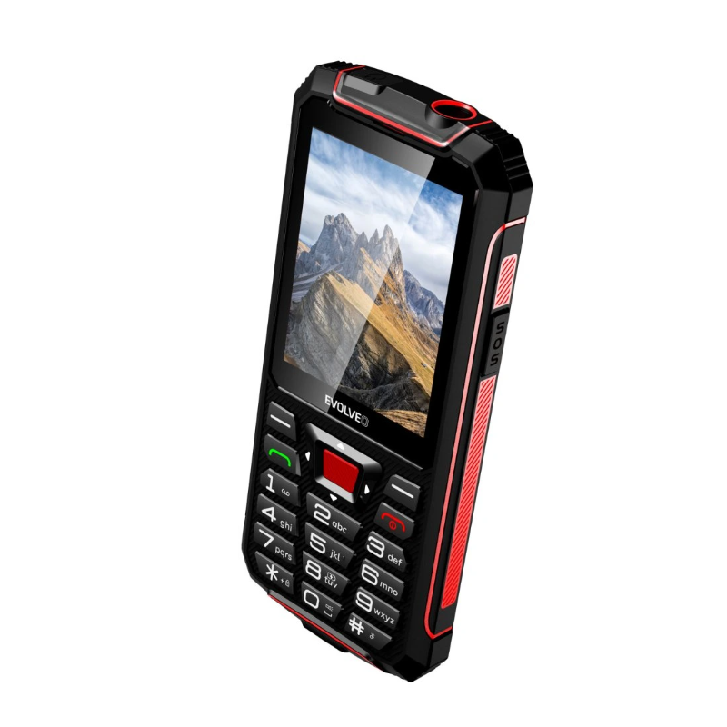 GSM aparat StrongPhone W4, črno rdeč