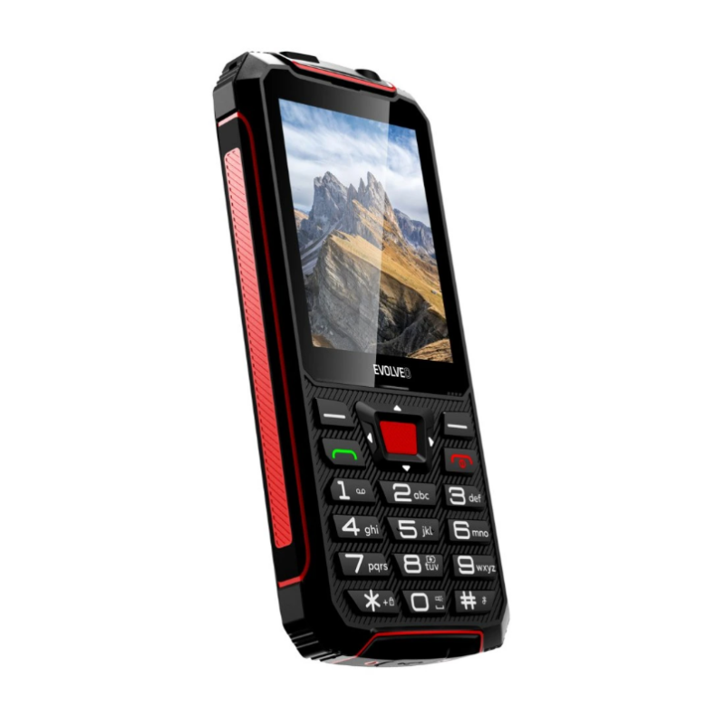 GSM aparat StrongPhone W4, črno rdeč