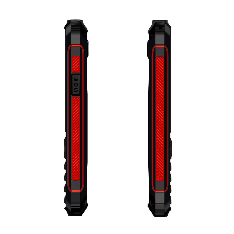 GSM aparat StrongPhone W4, črno rdeč