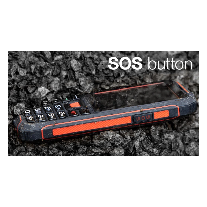 GSM aparat StrongPhone W4, črno rdeč