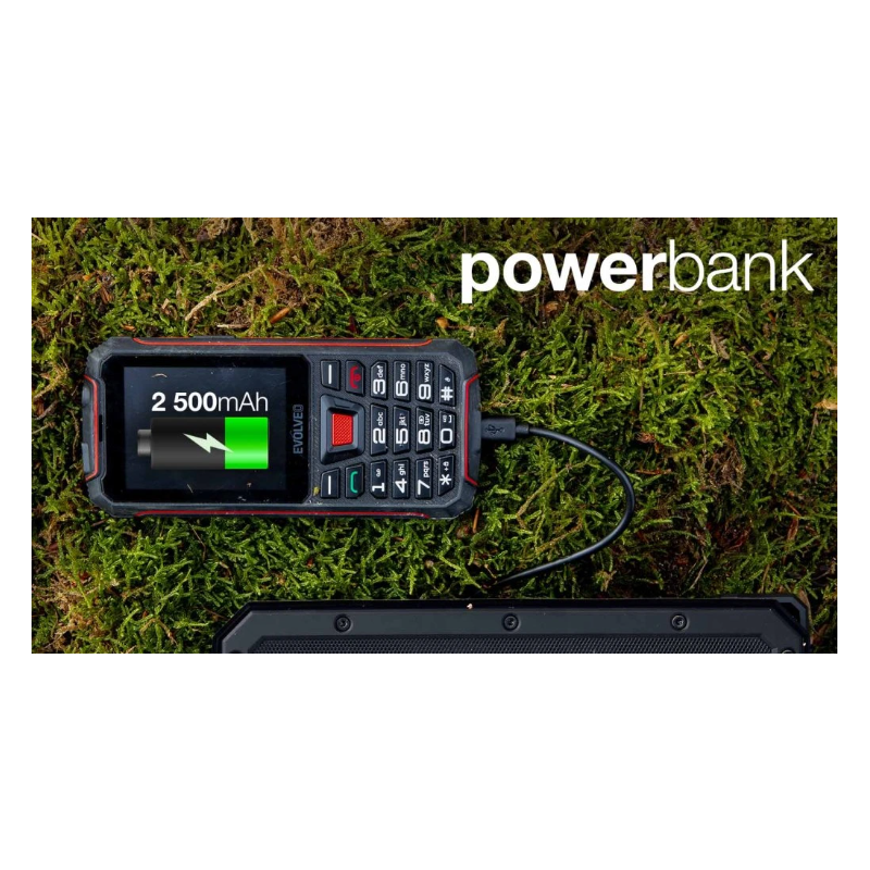 GSM aparat StrongPhone W4, črno rdeč