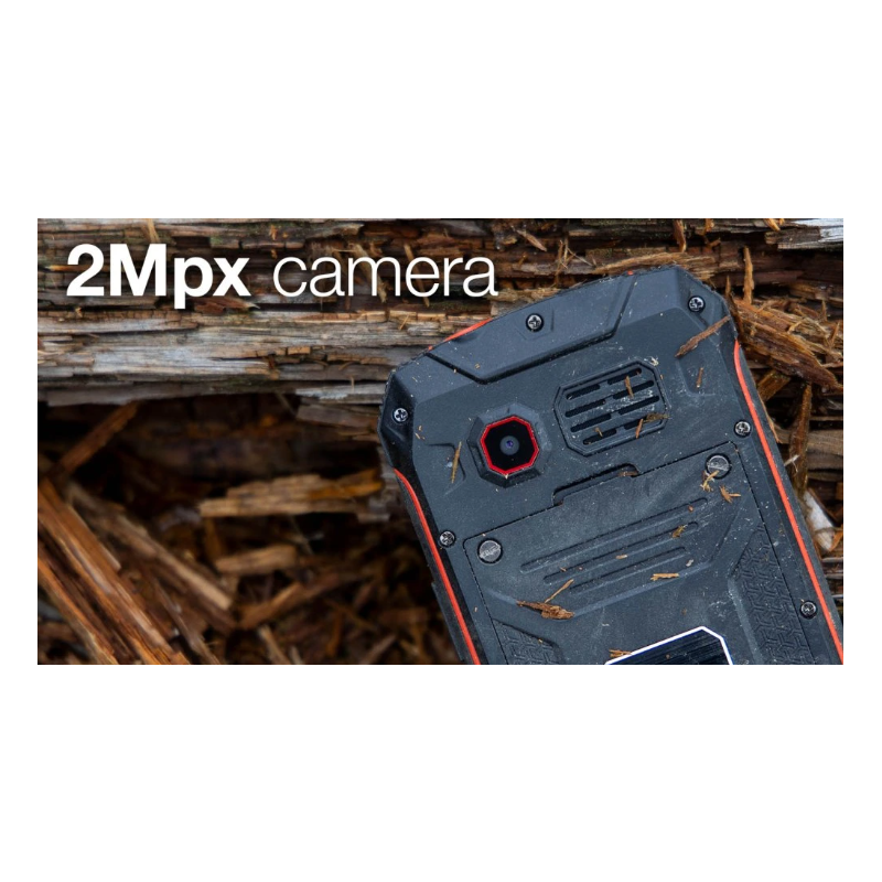 GSM aparat StrongPhone W4, črno rdeč