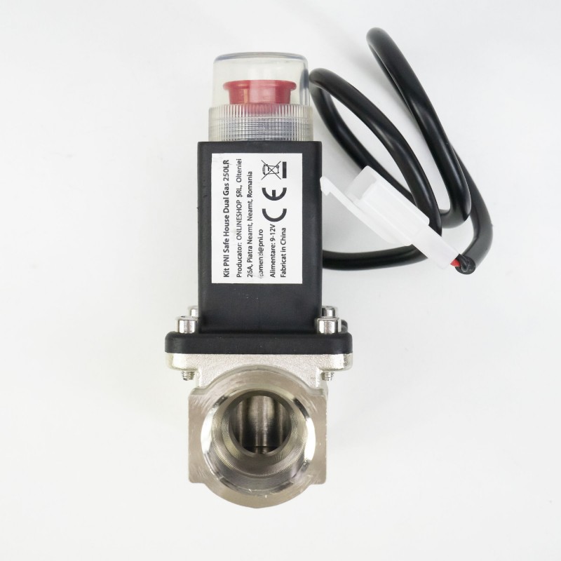 Komplet plinskega senzorja in elektromagnetnega ventila PNI Safe House Dual Gas 250LR