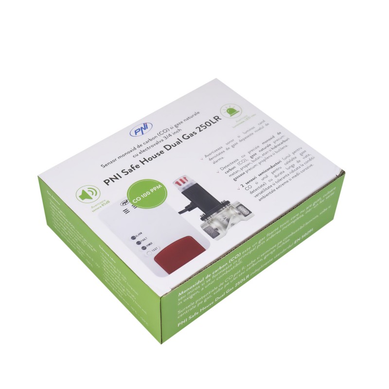 Komplet plinskega senzorja in elektromagnetnega ventila PNI Safe House Dual Gas 250LR