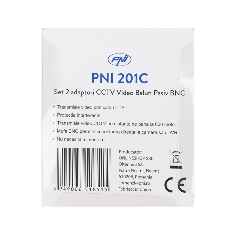 Komplet 2 CCTV adapterjev PNI 201C