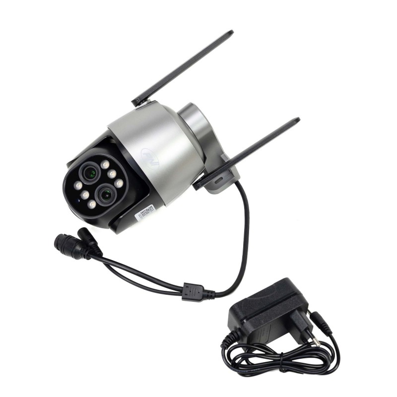 Video nadzorna kamera IP574, 4MP + 4MP ločljivost, 10× optični zoom, CamHi 