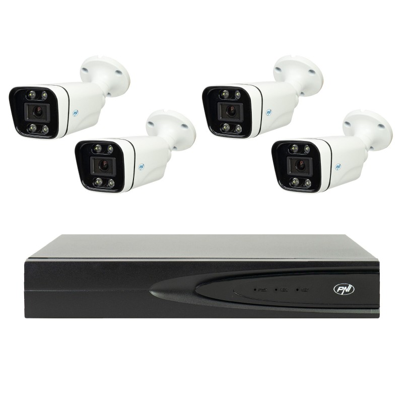 PNI House IP810 videonadzorni paket + 4 PNI IP8POE kamere