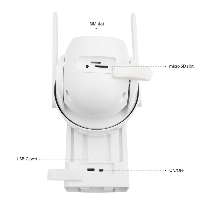 Videonadzorna kamera IP894 GSM 4G PTZ video nadzorna kamera, CamHi 