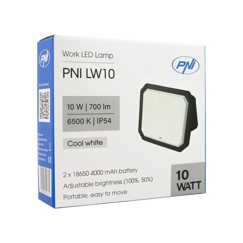 PNI LED reflektor LW10 10W 6500K Delovna svetilka