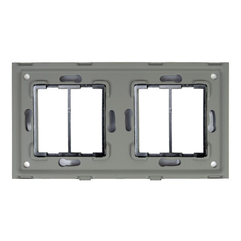 Dvojni stekleni okvir RM202W za vtičnice