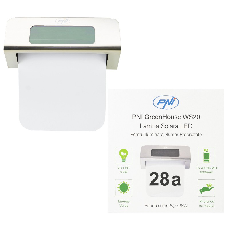 Solarna svetilka z hišno številko WS20