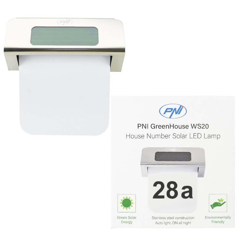 Solarna svetilka z hišno številko WS20