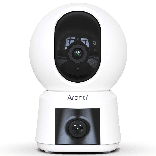 P3TT 3MP UHD Notranja kamera z dvema objektivoma, vrtenjem in nagibanjem, 2,4 GHz in 5 GHz, dvopasovna WiFi