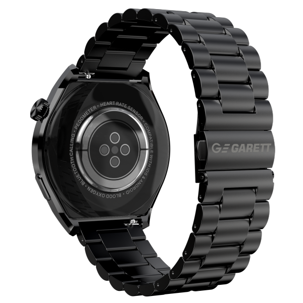 Garett pametna ura V12, črno jeklo