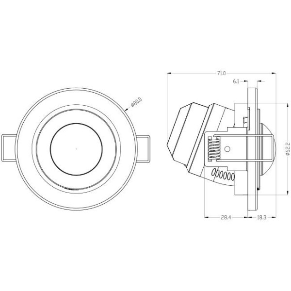 360° nastavljiv PIR senzor gibanja