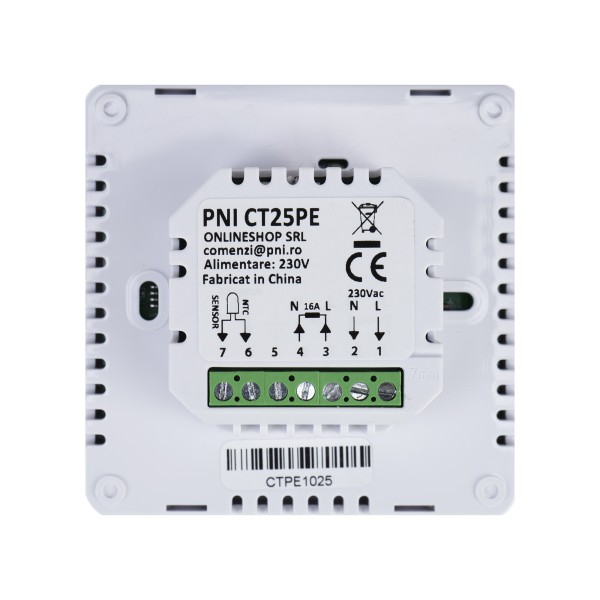 CT25PE WiFi vgrajen inteligentni termostat, internetni nadzor,
