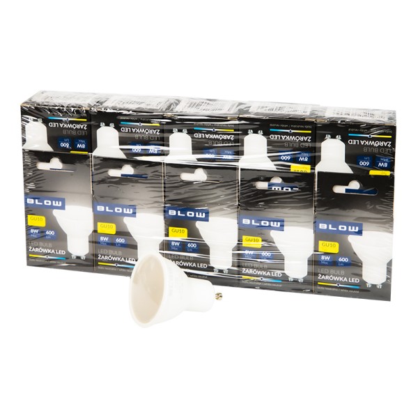 LED žarnica GU10 8W, nevtralno bela	87-438 10kom