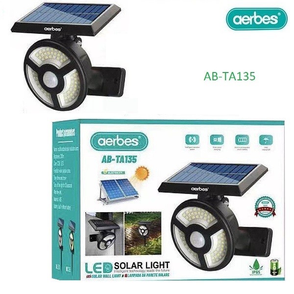 AB-TA135 solarna LED svetilka, vodoodpornost IP65