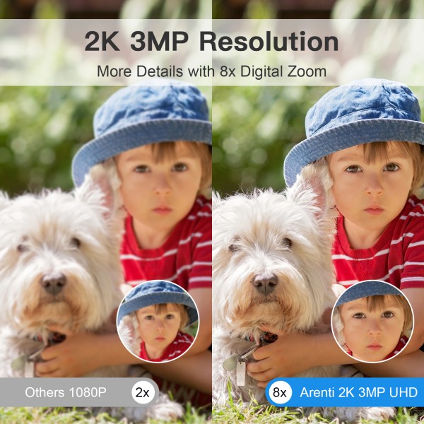 GO2T zunanja kamera na baterije s sončnim panelom in SP2 (2,4 GHz Wi-Fi)