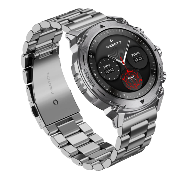 Pametna ura ATOM, srebrno jeklo