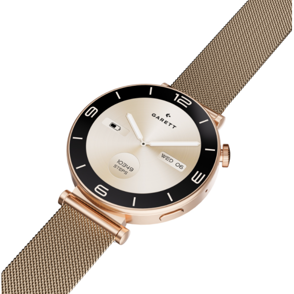 Pametna ura ROSE GOLD, zlata mrežica