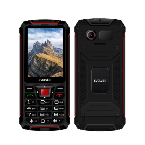 GSM aparat StrongPhone W4, črno rdeč