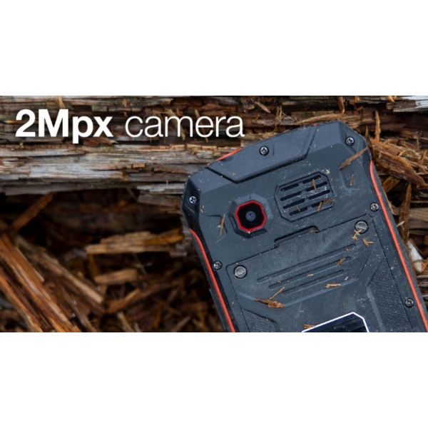 GSM aparat StrongPhone W4, črno rdeč