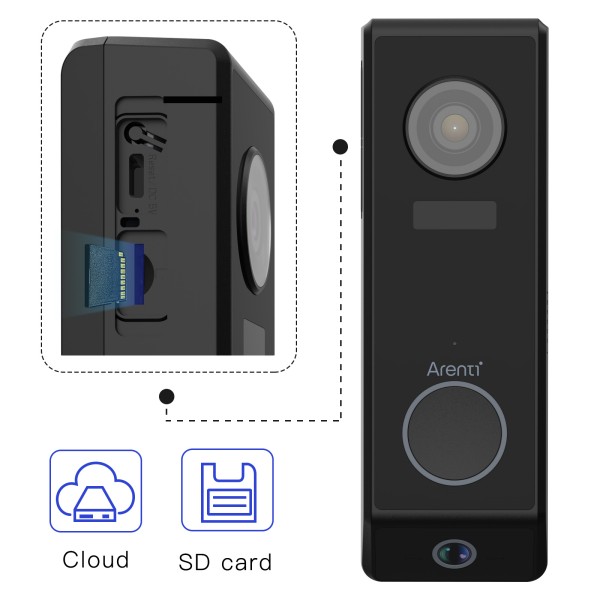 P10 pametni brezžični video zvonec z dvojno 2K Ultra HD kamero