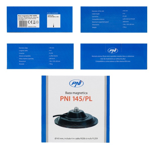 Magnetno podnožje za CB antene 145/PL