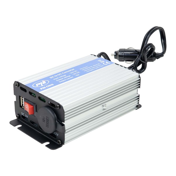 PNI CN15 180W napetostni pretvornik, 24V-12V, 15A, USB 2.0, zaščita pred kratkim stikom na izhodu