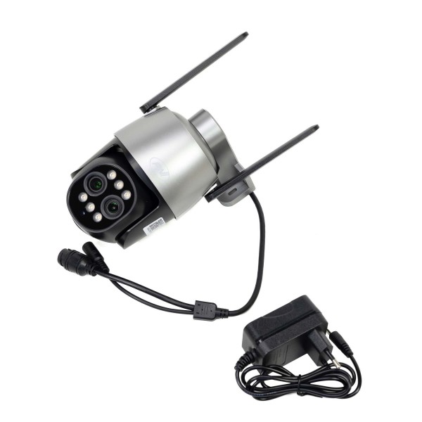 Video nadzorna kamera IP574, 4MP + 4MP ločljivost, 10× optični zoom, CamHi 