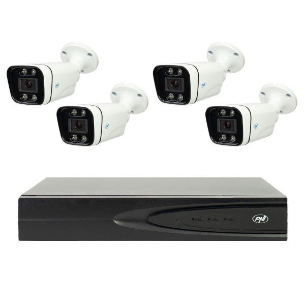 PNI House IP810 videonadzorni paket + 4 PNI IP8POE kamere