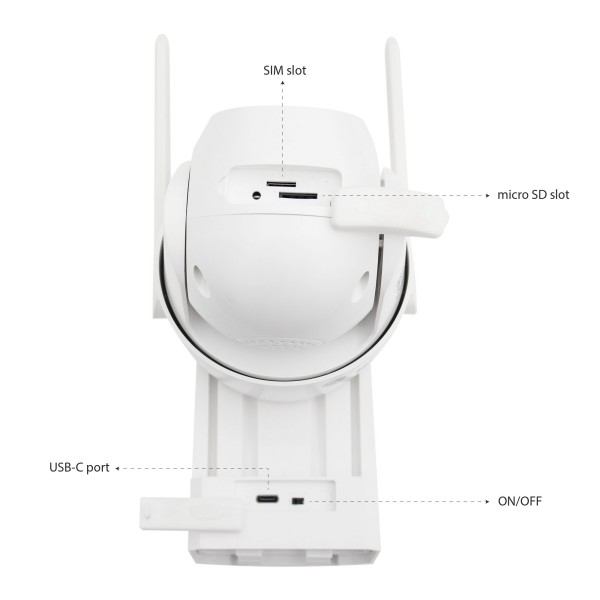 Videonadzorna kamera IP894 GSM 4G PTZ video nadzorna kamera, CamHi 
