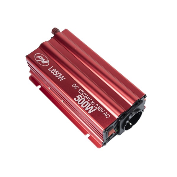 Napetostni inverter PNI L650W dvojni napajalnik 12V/24V, izhod 230V, 500W, modificiran sinus,