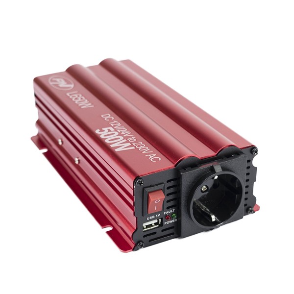 Napetostni inverter PNI L650W dvojni napajalnik 12V/24V, izhod 230V, 500W, modificiran sinus,