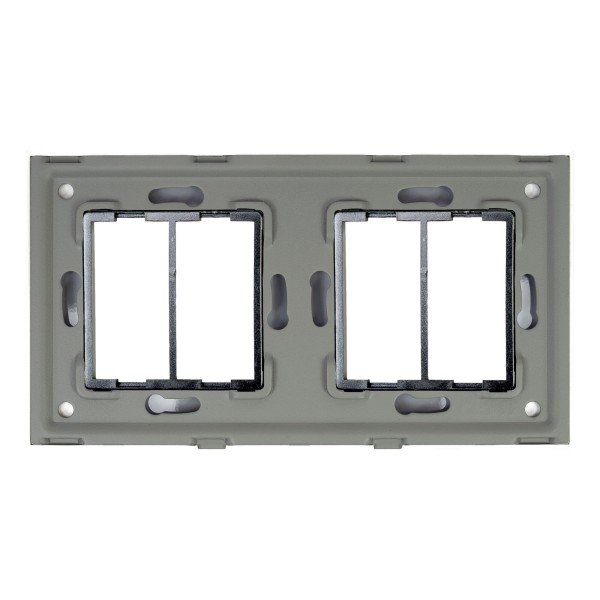 Dvojni stekleni okvir RM202W za vtičnice