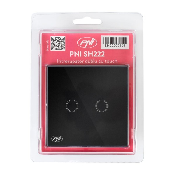 PNI SH222 stekleno dvojno stikalo na dotik