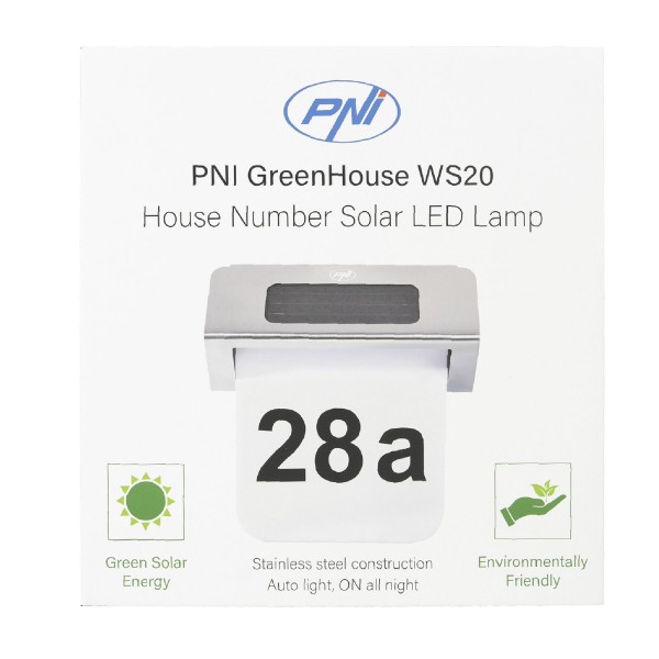 Solarna svetilka z hišno številko WS20