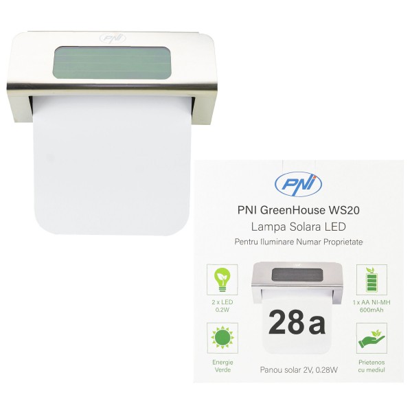 Solarna svetilka z hišno številko WS20