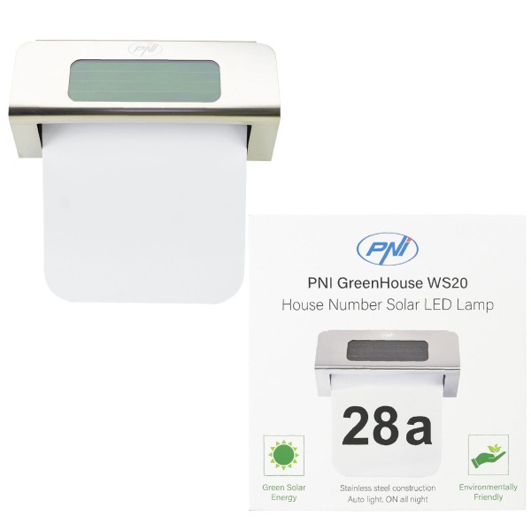 Solarna svetilka z hišno številko WS20