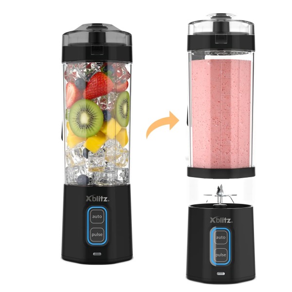 Iron Brezžični mešalnik 360 W, 700 ml, drobljenje ledu, USB polnjenje