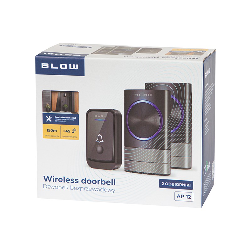 Brezžični zvonec AP-12 z dvema sprejemnikoma