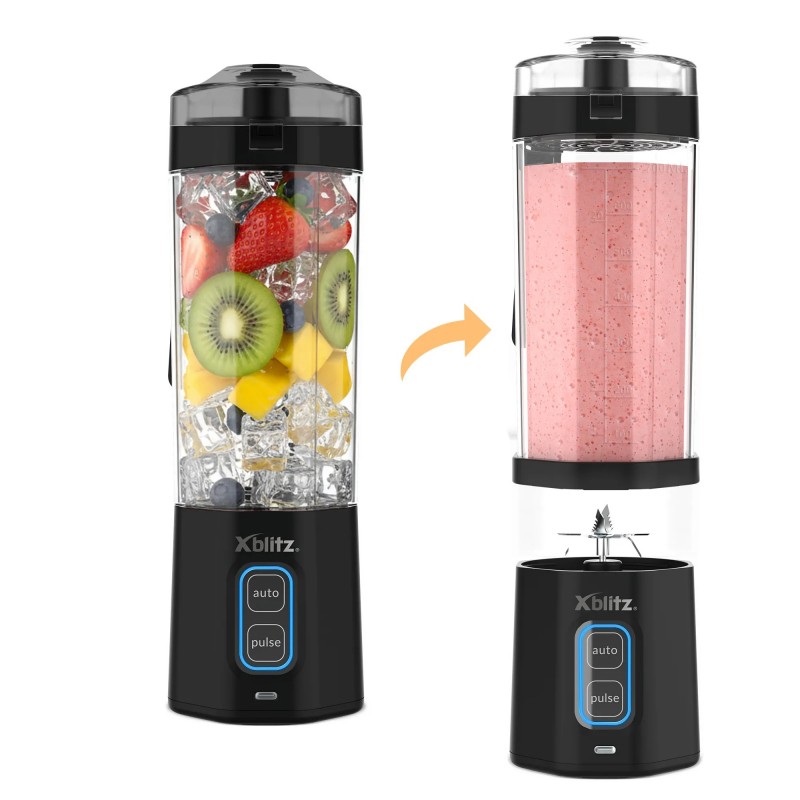 Iron Brezžični mešalnik 360 W, 700 ml, drobljenje ledu, USB polnjenje